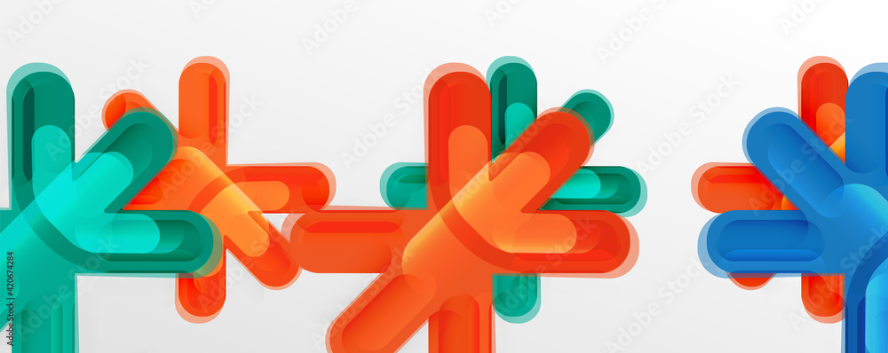 Abstract glossy crosses background for business or technology presentations, internet posters or web brochure covers Abstract glossy crosses background for business or technology presentations, internet posters or web brochure covers