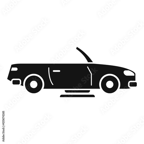 Hybrid cabriolet car icon, simple style