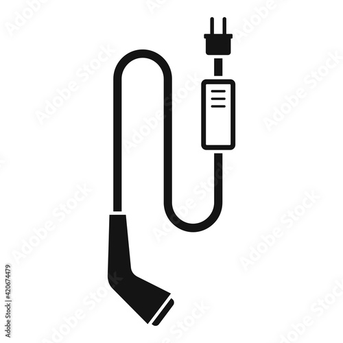 Home car charge plug icon, simple style
