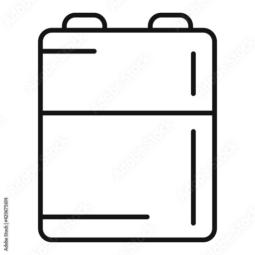 Power battery icon, outline style