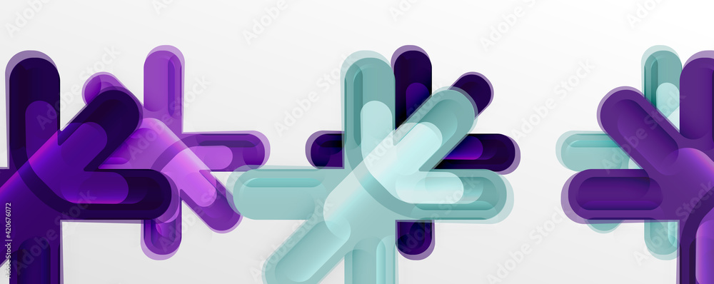 Abstract glossy crosses background for business or technology presentations, internet posters or web brochure covers Abstract glossy crosses background for business or technology presentations, internet posters or web brochure covers