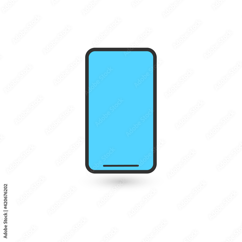 Smartphone line outline style vector illustration, simple mobile phone sketch line art icon isolated on white background Smartphone line outline style vector illustration, simple mobile phone sketch line art icon isolated on white background