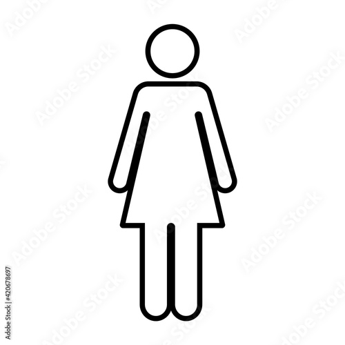 female or women icon vector