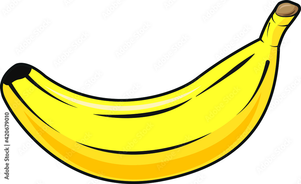 banana icon, vector banana icon, isolated flat banana icon	