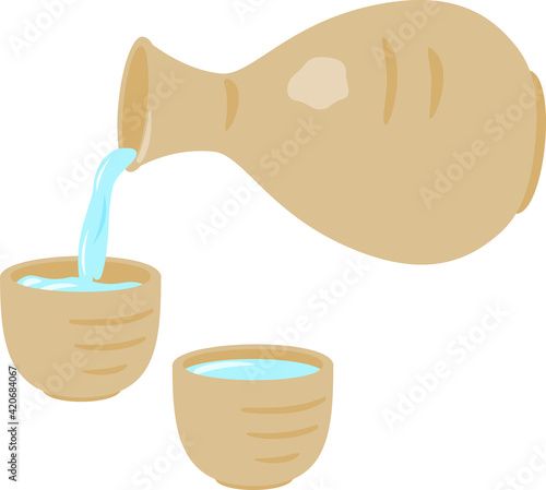 徳利から注がれる酒