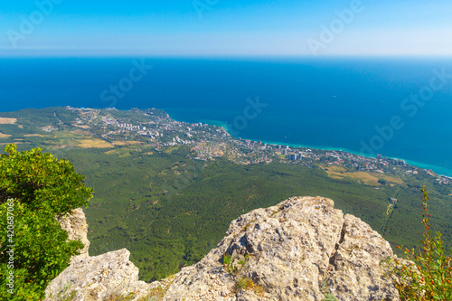 View from Ai Petri Mountain to Yalta Mountain © guardalex