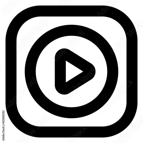 
A solid editable icon of video

