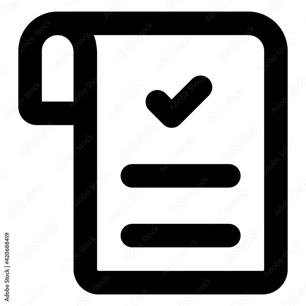 An approved file icon in solid style
An approved file icon in solid style
