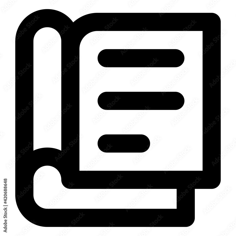 A trendy glyph icon of catalogue
A trendy glyph icon of catalogue
