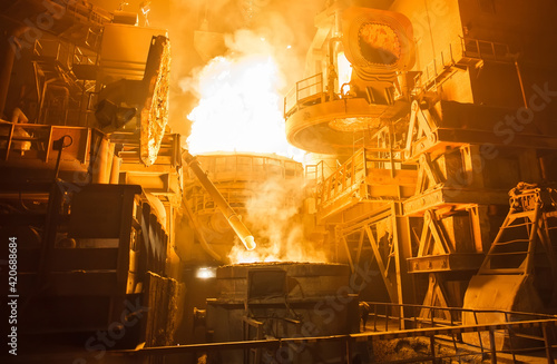 steel production in electric furnaces photo