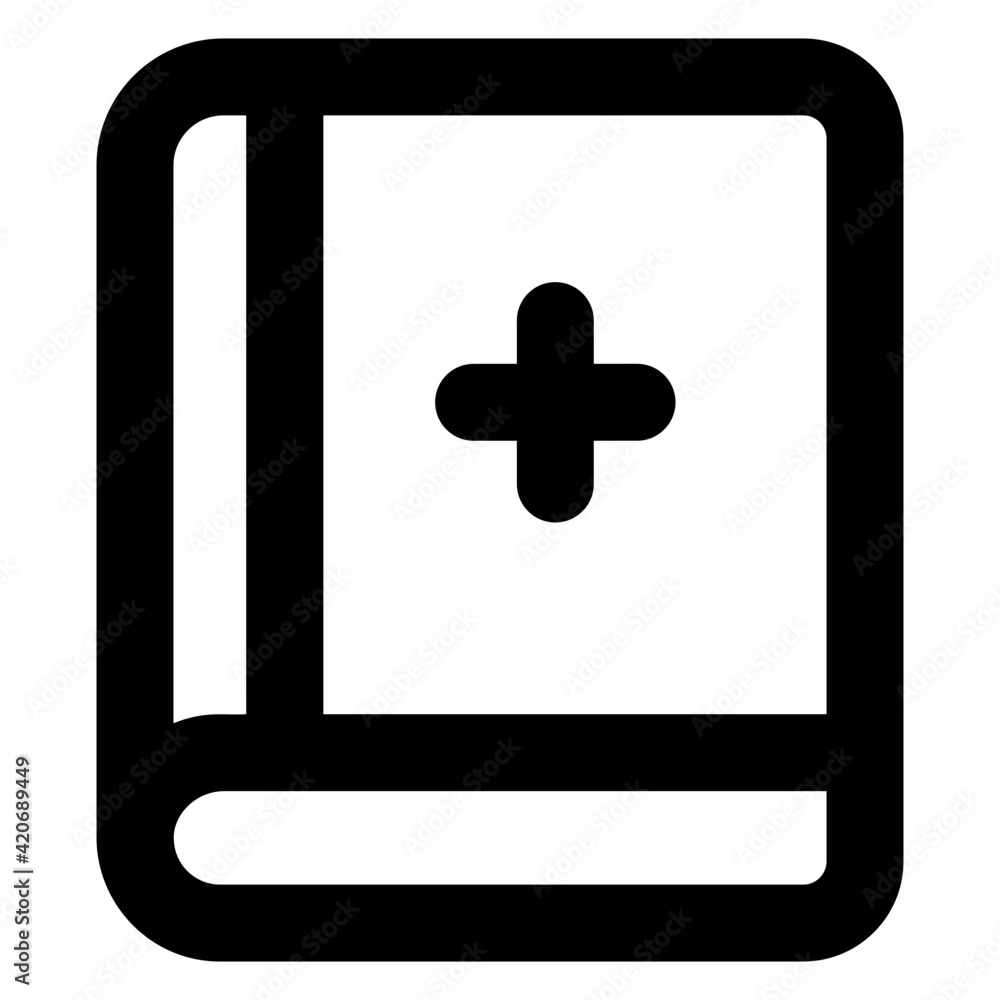 Fototapeta premium Vector design of bible, editable icon of holy book concept