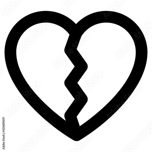 
Trendy glyph icon of disheart, editable vector 

