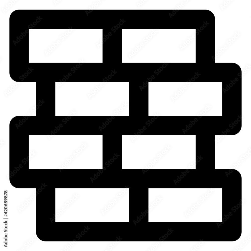 Trendy glyph style icon of bricks
Trendy glyph style icon of bricks