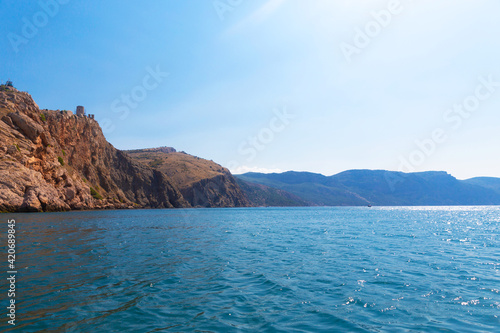 Beautiful sea view with mountains