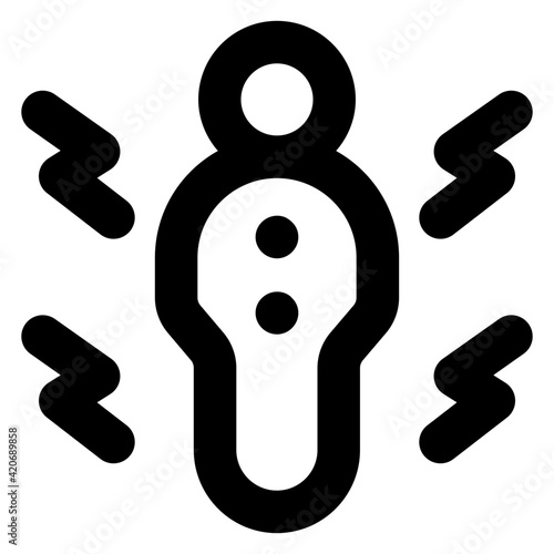 
Electric  shock icon in solid design

