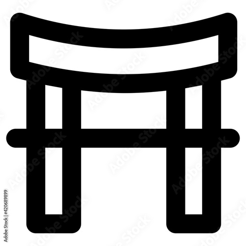 
Modern design icon of torii gate 

