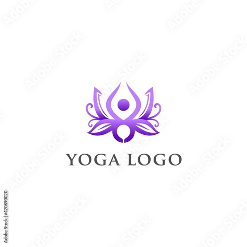 Yoga logo luxury company concept