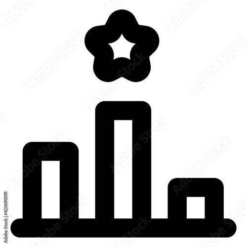 
Glyph editable trendy icon of winning podium 

