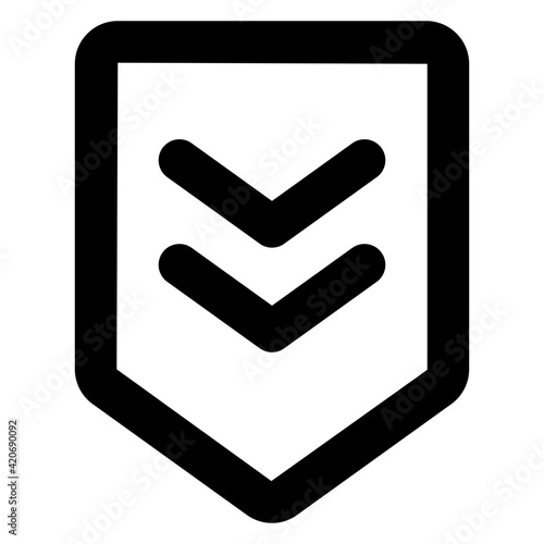 
Trendy unique icon of army badge in glyph style vector 

