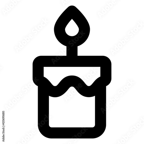  Flat icon design of candle