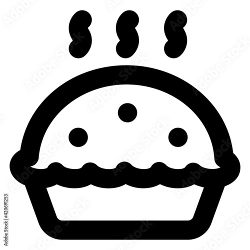 Glyph editable trendy icon of pie 