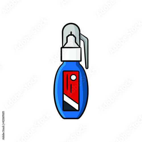 Correction fluid in drawing style isolated vector. Hand drawn object illustration for your presentation, teaching materials or others.