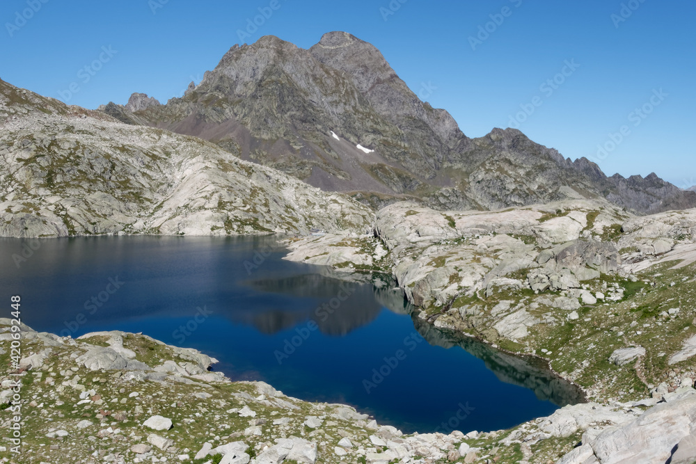 Arremoulit Lake in Pyrenees Mountains (France)