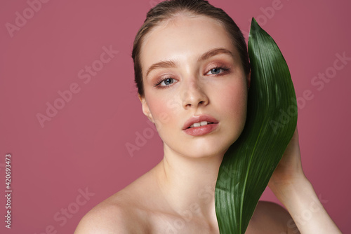 Beauty portrait of an attractive young woman posing