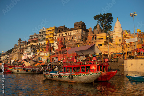 Varanasi Ghats From The River Ganges