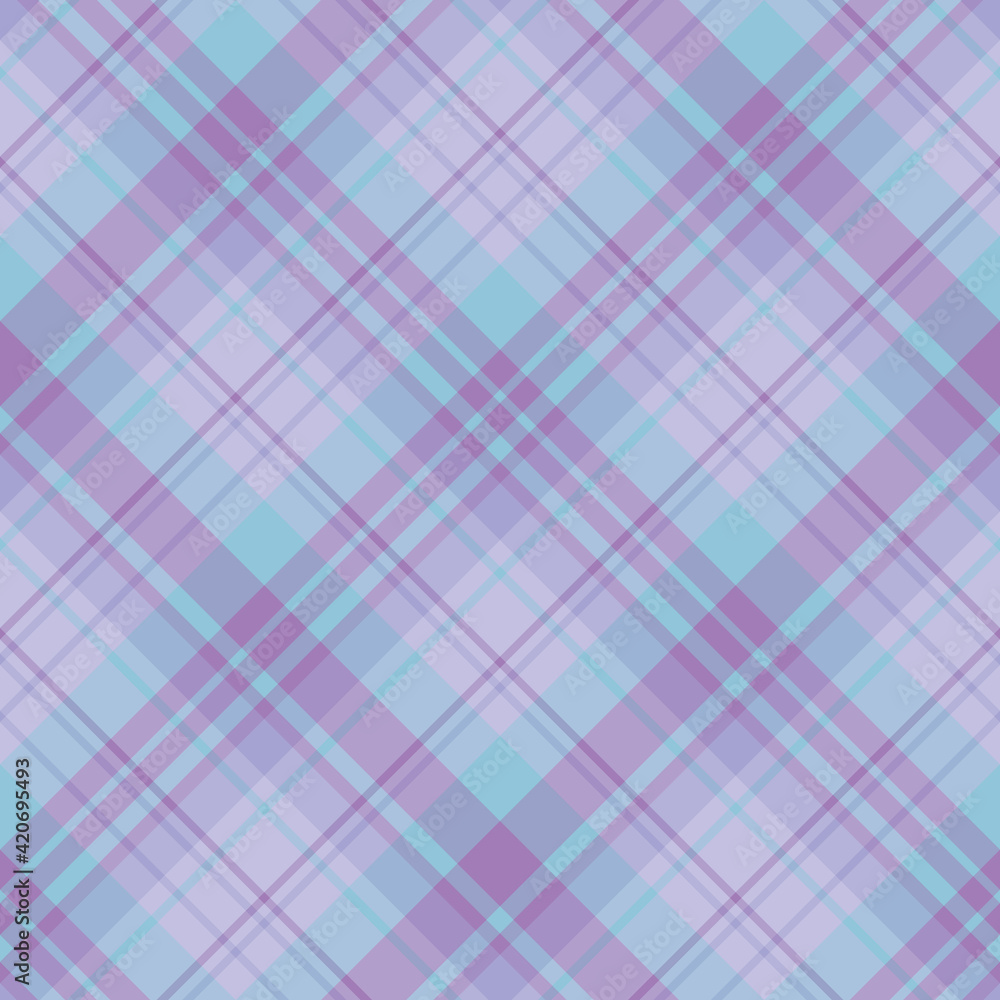 Seamless pattern in violet and light blue colors for plaid, fabric, textile, clothes, tablecloth and other things. Vector image. 2 Seamless pattern in violet and light blue colors for plaid, fabric, textile, clothes, tablecloth and other things. Vector image. 2