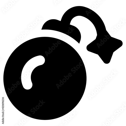 
An explosive or incendiary material, bomb solid vector 

