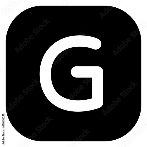



A g button icon in glyph style


