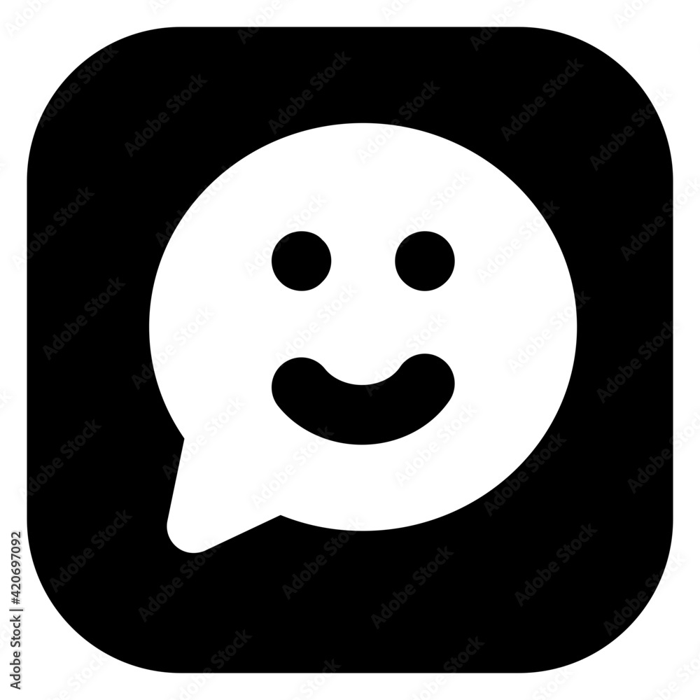 Chat with emoticon, happy feedback solid icon
Chat with emoticon, happy feedback solid icon