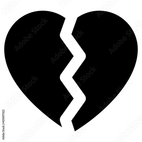 
Trendy glyph icon of disheart, editable vector 

