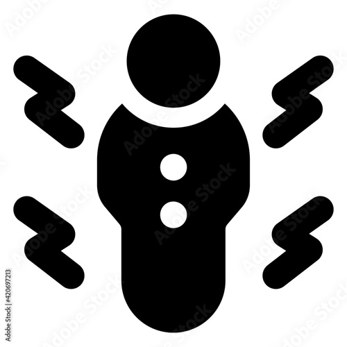 
Electric  shock icon in solid design

