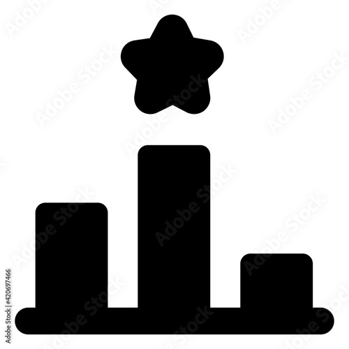 
Glyph editable trendy icon of winning podium 

