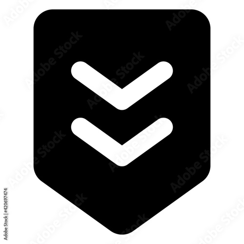 
Trendy unique icon of army badge in glyph style vector 

