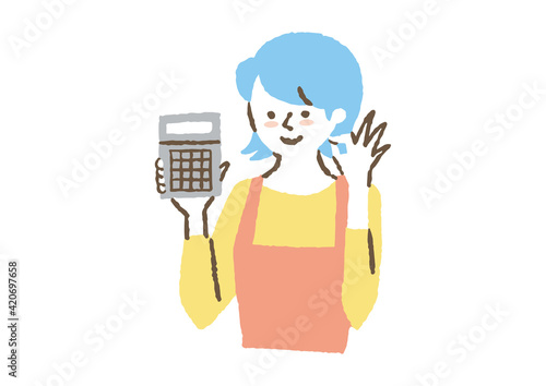 計算機を持っている女性03