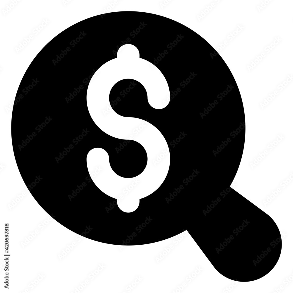 Financial search in glyph icon, editable vector
Financial search in glyph icon, editable vector