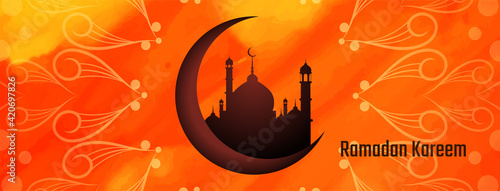 Ramadan Kareem beautiful festival greeting banner