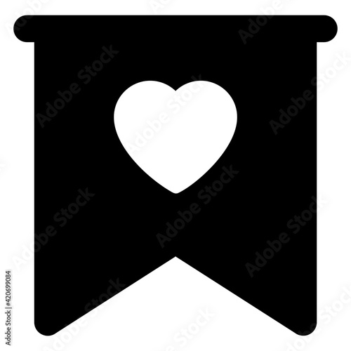 
Favourite bookmark glyph icon 

