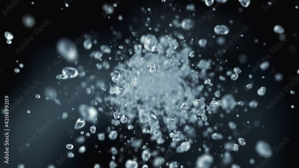 Water drops flying in super slow motion 4K Water drops flying in super slow motion 4K