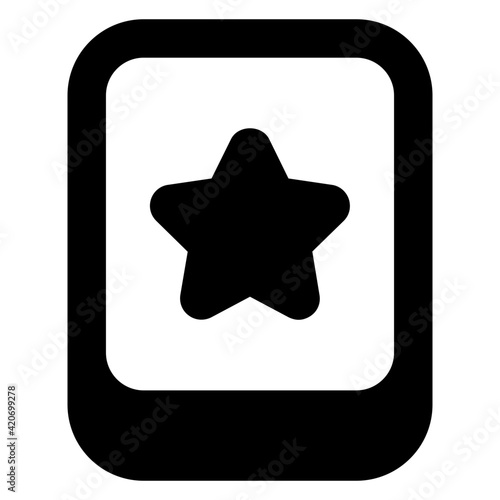 
Trendy glyph icon of mobile favourite 

