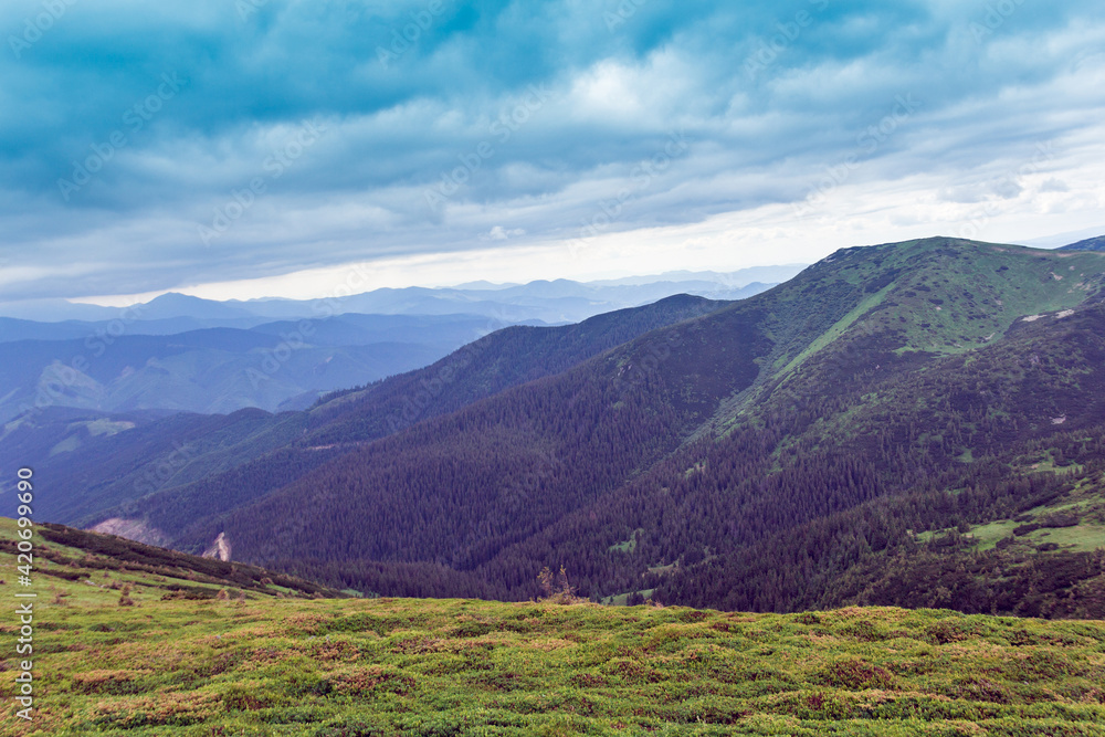 landscape of a Carpathians mountains