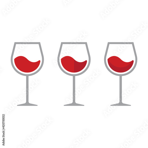 wine glass flat icon