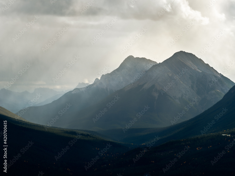 mountain peak with clouds mountain peak with clouds