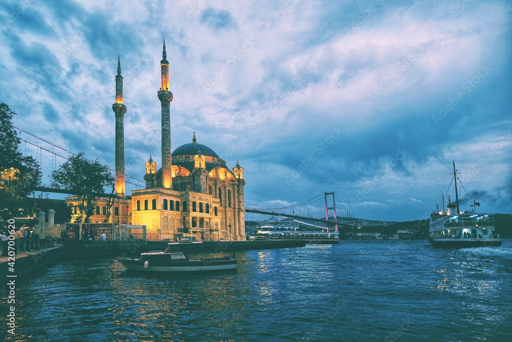 Istanbul Ortakoy Mosque Sunset