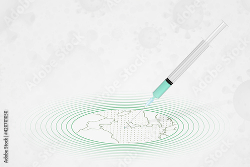 Malta vaccination concept, vaccine injection in map of Malta. Vaccine and vaccination against coronavirus, COVID-19.