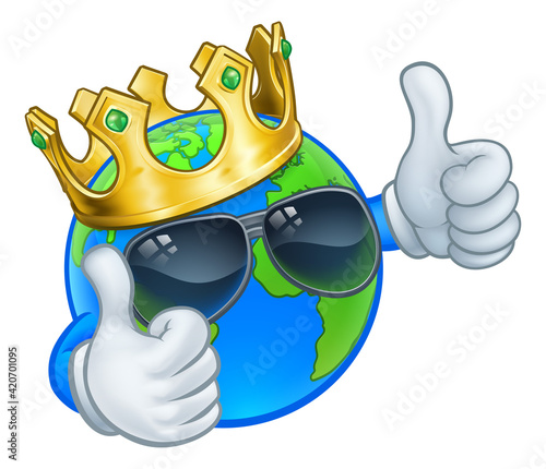 Earth Globe King Crown Shad...