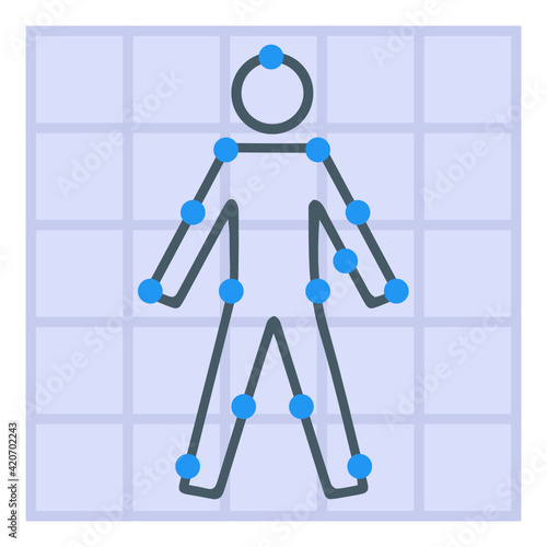
Trendy unique flat style icon of motion tracking 

